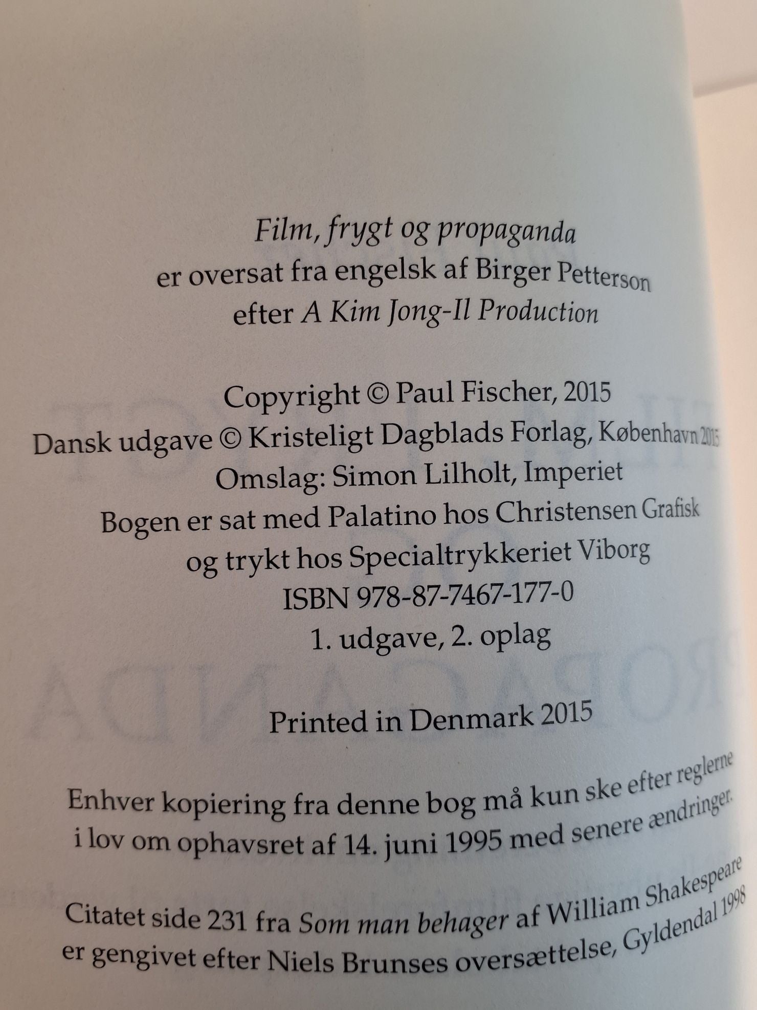 Film, frygt og propaganda , Fischer